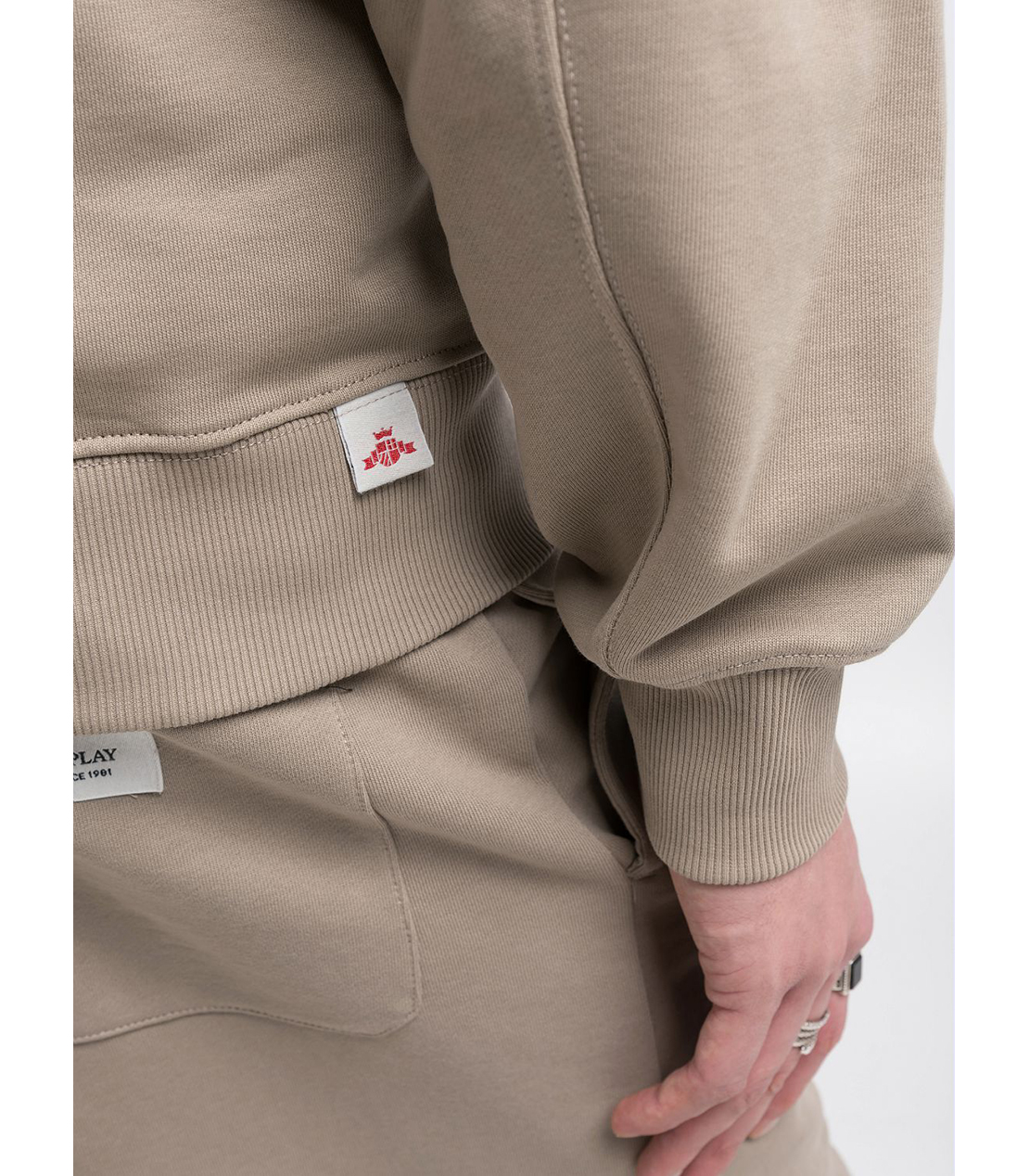 レタリング付きリラックスフィットスウェットシャツ 詳細画像 ベージュ 6